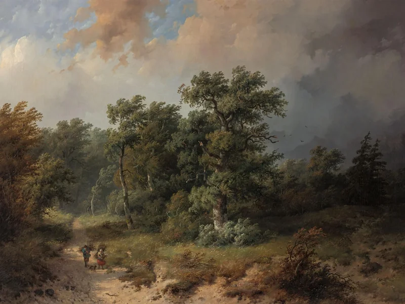 1808-Anthonie Jacobus van Wijngaerdt - Paesaggio in Guelders